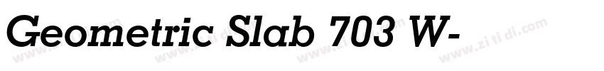 Geometric Slab 703 W字体转换